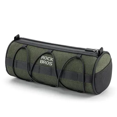 Geantă de ghidon biciclete urbane cu elemente reflectorizante Rockbros, verde
