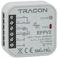 Unitate de receptie radio, in doza de aparat, 2 canale 230 V, 50 Hz, 2x5 A, 2 NO, 868.32 MHz