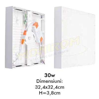 Spot Led aplicat 30w/6400k/patrat *TV 0,25ron