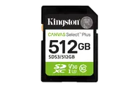Card de memorie Kingston Canvas Select Plus Gen3 SDXC, 512 GB, Clasa 10