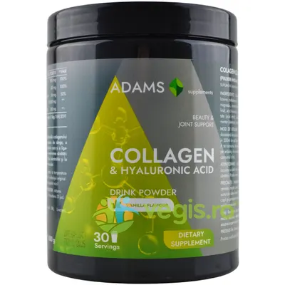 Collagen si Acid Hialuronic Pulbere Instant cu Aroma de Vanilie 600g