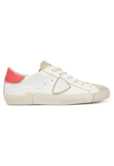 Tenisi dama A009783 - piele naturala - alb/bej