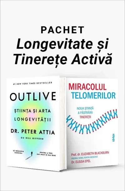 Pachet Longevitate și Tinerețe Activă. Outlive/Miracolul Telomerilor