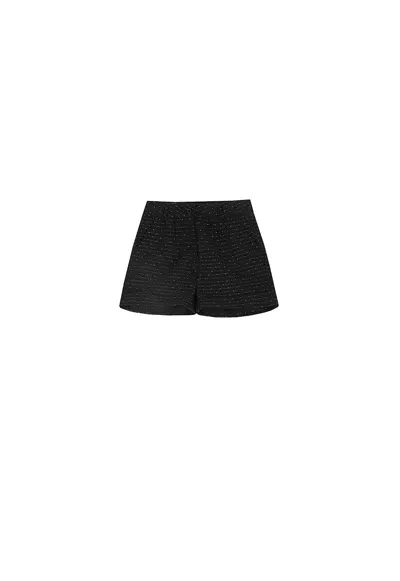 Pantaloni scurti pentru fete - poliester - eleganti - talie inalta - negru