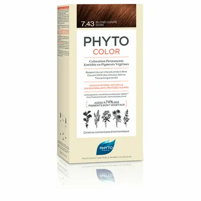 Colorare Permanentă Phyto Paris Phytocolor 7.43-rubio dorado cobrizo Fără amoniac