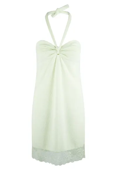 Rochie de plaja cu garnituri de dantela - Verde pal
