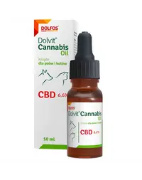 Ulei cu CBD pentru câini și pisici DOLFOS Cannabis Oil 10 ml cu acizi grași Omega