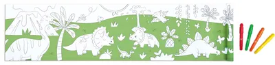 Trusă creativă Hape International - Rolă de colorat, dinozauri