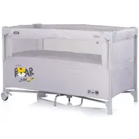 Patut pliabil Chipolino Relax Tiger platinum cu laterala culisanta