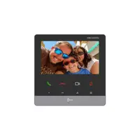 Videointerfon de interior IP/TCP Hikvision DS-KH6100-E1, 4.3 inch, aparent, butoane touch, PoE, microfon si difuzor