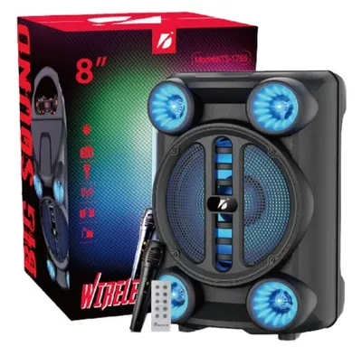 Boxa Portabila 8" KTS-1765 RGB cu Microfon si Telecomanda