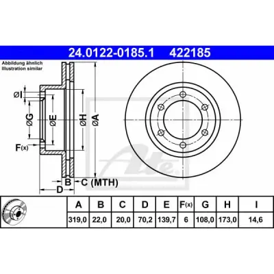 Disc frana ATE 24.0122-0185.1