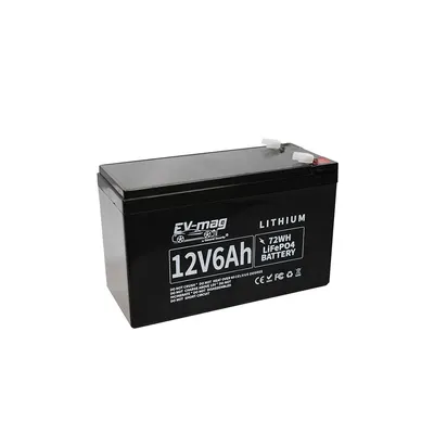 Acumulator LFP Ampevo LPF12/6, 12 V, 6 Ah