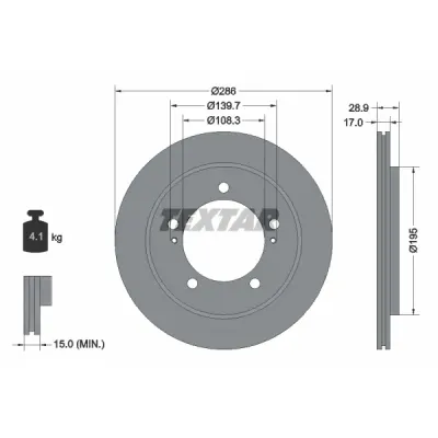 Disc frana TEXTAR 92136800