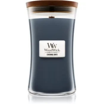 Woodwick Evening Onyx lumânare parfumată cu fitil din lemn