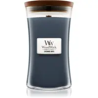 Woodwick Evening Onyx lumânare parfumată cu fitil din lemn