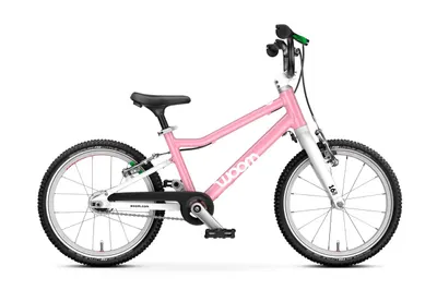 Bicicleta copii Woom GO 3 Automagic cu roti 16" powder pink