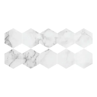 Set 10 autocolante impermeabile și anti-alunecare pentru podea Ambiance Hexagon