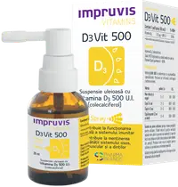 Suspensie uleioasa cu Vitamina D3 D3Vit 500, 20ml, Pharma Brands