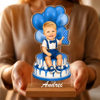 Caricatura Aniversare Baietel- Statueta Personalizata tip Trofeu