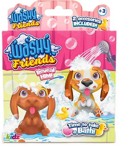 Joaca de copii Kidz World Washy Friends -Cățeluș de baie cu noroi, Beagle