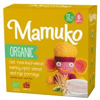Porridge din 5 cereale ovaz, hrisca, orz, spelta si secara bio 6+ luni 200g Mamuko