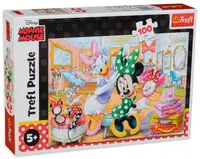 Puzzle Trefl din 100 de piese - Minie Mouse si salonul de infrumusetare