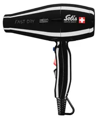 Uscător de păr Solis - Fast Dry 360° Ionic, 2200W, 2 viteze, negru
