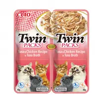 Hrana umeda pentru pisici Ciao Twin cu ton pui 2 x 40 gr