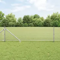 vidaXL Gard de sârmă sudată cu țepi 100 x 0,5 m Oțel Galvanizat Plasă