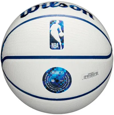 Minge de baschet Wilson - NBA Team Pixel Basketball Golden State Warriors, mărimea 7, albă
