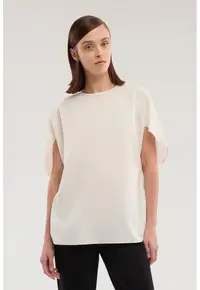 Bluza supradimensionata din lyocell - Alb optic