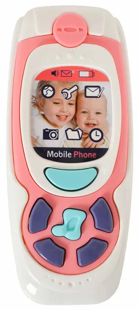 Telefon cu butoane pentru bebelusi Moni - roz
