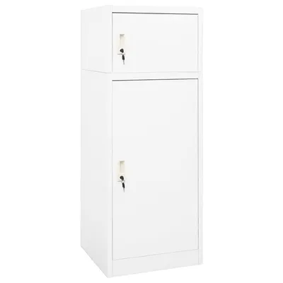 vidaXL Dulap pentru șa, alb, 53x53x140 cm, oțel