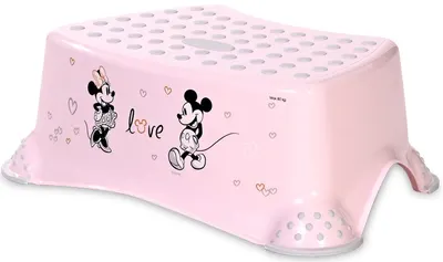 Treapta pentru baie Lorelli - Mickey Love, roz deschis