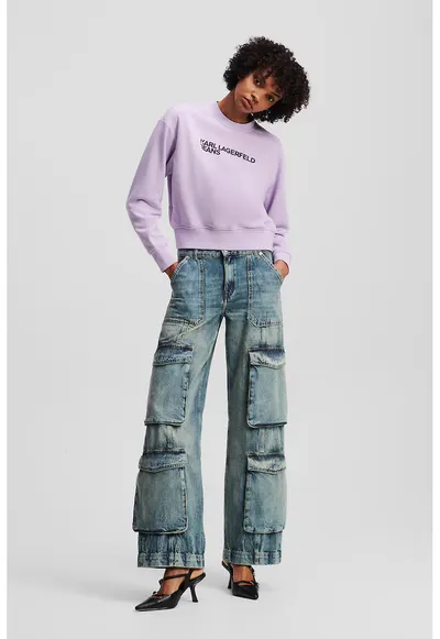 Blugi cargo relaxed-fit - Albastru