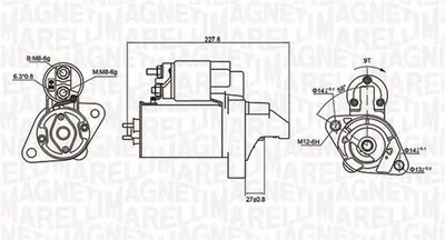 Electromotor (12v, 1,4kw) Potrivit Audi A4 B5, A4 B6, A4 B7, A6 C4, A6 C5, A8 D2, A8 D3, Allroad C5, Cabriolet B3; Skoda Superb I; Vw Passat B5, Passat B5.5 2.4-4.2 11.92-03.08