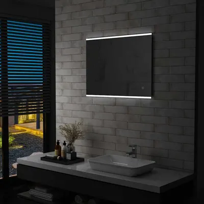 vidaXL Oglindă cu LED de perete de baie, cu senzor tactil, 80 x 60 cm