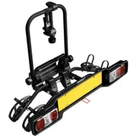 Suport pentru 2 biciclete, Peruzzo Parma 706N, cu prindere pe carligul de remorcare, Negru