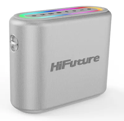 Boxă karaoke HiFuture - Vocalist300, 2 microfoane, IPX4, argintiu