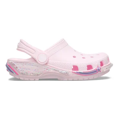 Saboti Crocs Classic Toddler Star Sparkle Shaker Clog Roz - Pink Milk