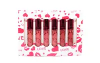 Set 6 rujuri de buze, Kiss Beauty, Matte Liquid Lipstick, B