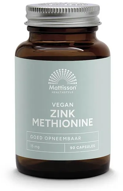 Zinc Methionine, 15 mg, 90 capsule, Mattisson Healthstyle