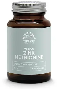 Zinc Methionine, 15 mg, 90 capsule, Mattisson Healthstyle