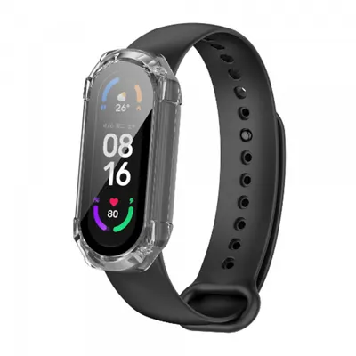 Husa Techsuit Defense360 Pro pentru Xiaomi Smart Band 6 / Band 5 / Band 4, Transparenta