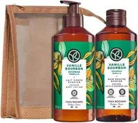 Yves Rocher Bain Nature Set - Gel de duș și Lapte de corp, vanilie, 400 + 390 ml + Gentuță