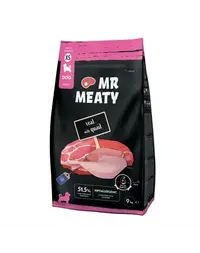 Hrană uscată căței talie mică XS vițel și prepeliță MR MEATY Puppies 9 kg