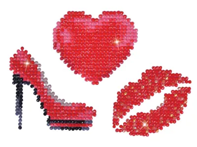 Set de 3 stickere cu diamante – Accesorii elegante, 7 x 7 cm