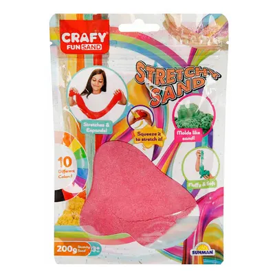 Nisip creativ, Crafy, 200 g, Roz