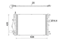 Condensator climatizare potrivit VOLVO XC90 I 2.4D-4.4 06.02-12.14